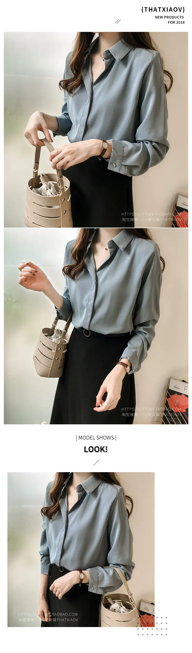 Korean Style Chiffon White Long Sleeve Shirt Large — feature 10