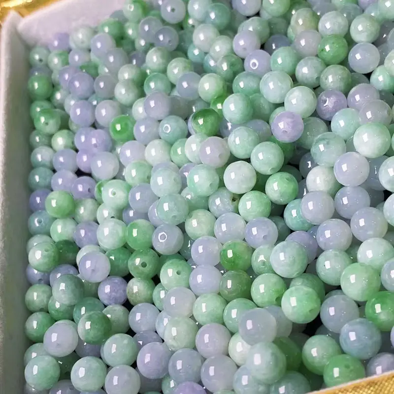 Wholesale Natural Jadeite Loose Beads Violet Sun Green - Image 3