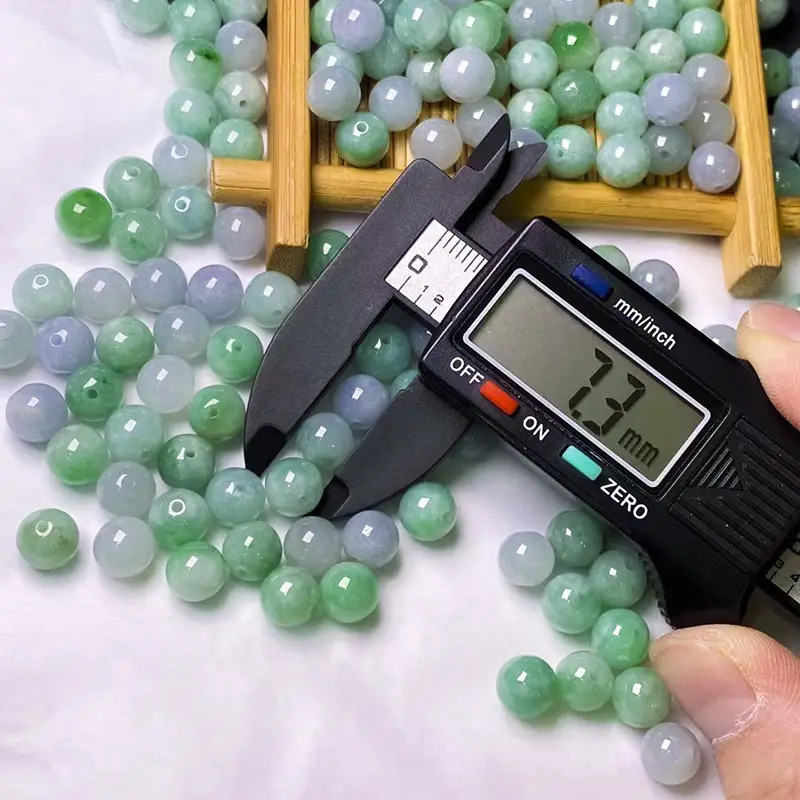 Wholesale Natural Jadeite Loose Beads Violet Sun Green — feature 9