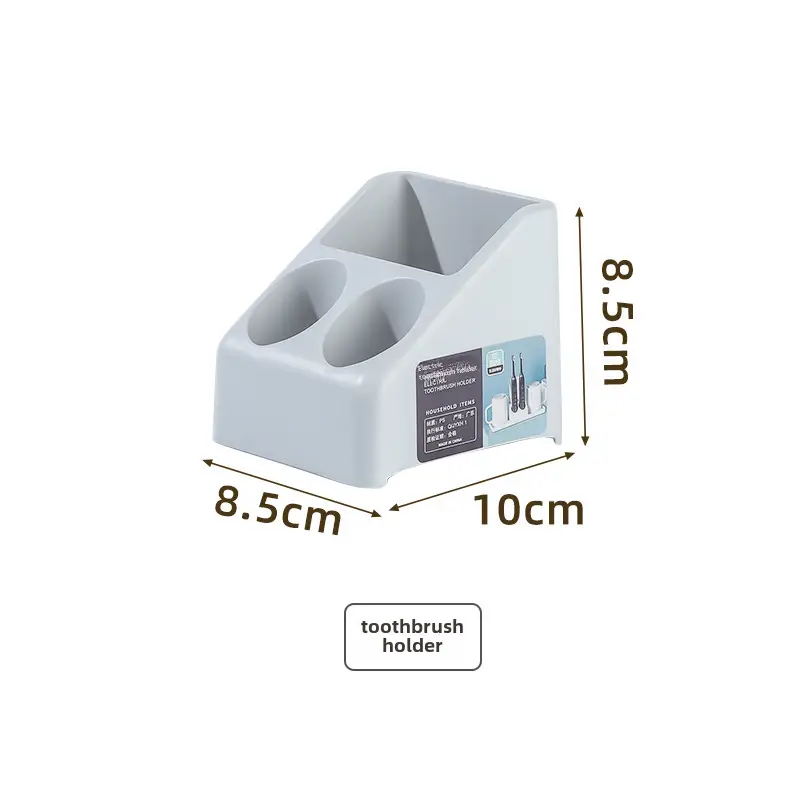 Transparent Toothbrush Holder 8.5x8.5x10cm - Image 2