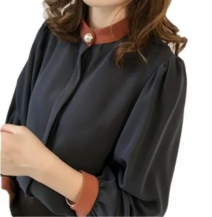 2026 Korean Style Loose Plus Size White Blouse with Lantern Sleeve - Image 7