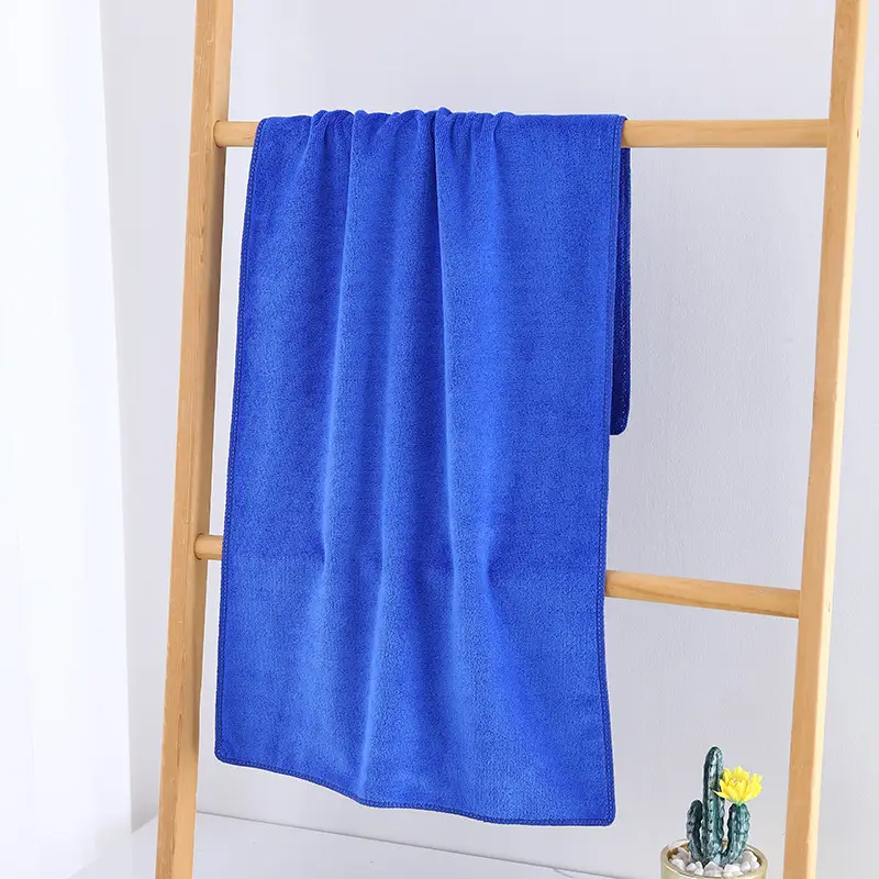 Blue Microfiber Towel for Home Salon Car Wash - Image 2