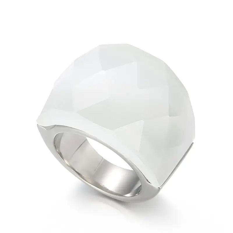 18k Gold Crystal Ring for Men Women 18mm