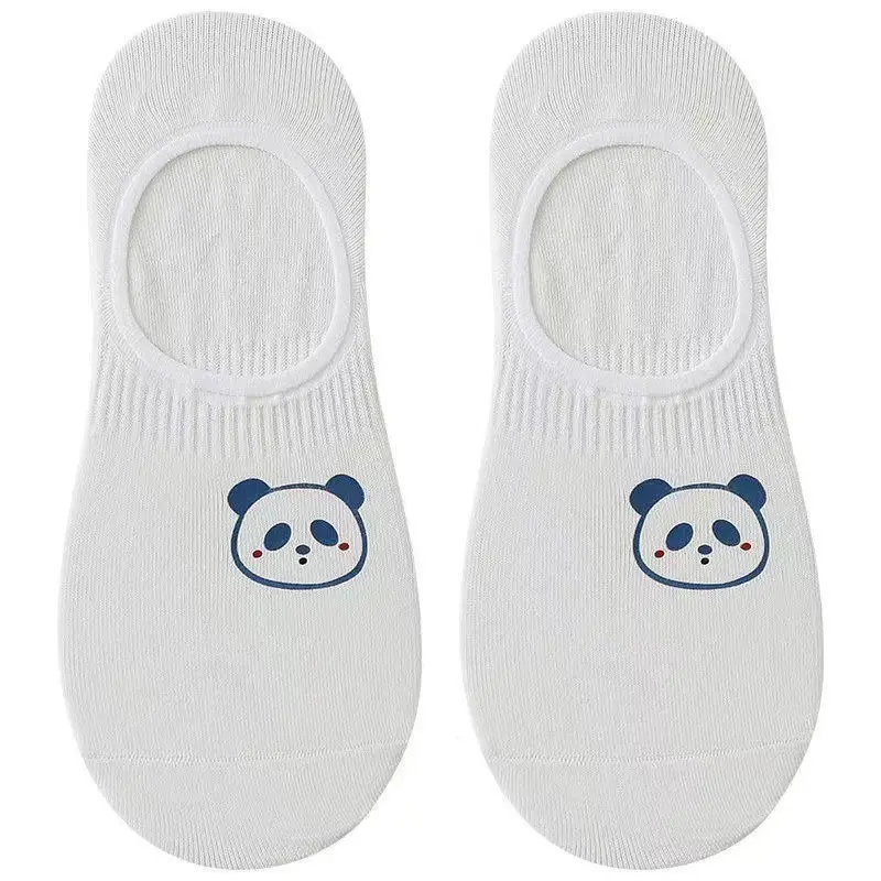 Socks Women's Boat Socks Summer Shallow Mouth Invisible Socks Women's Cartoon Spring and Autumn Non-slip Don't Fall with Summer Thin Short Socks for Women