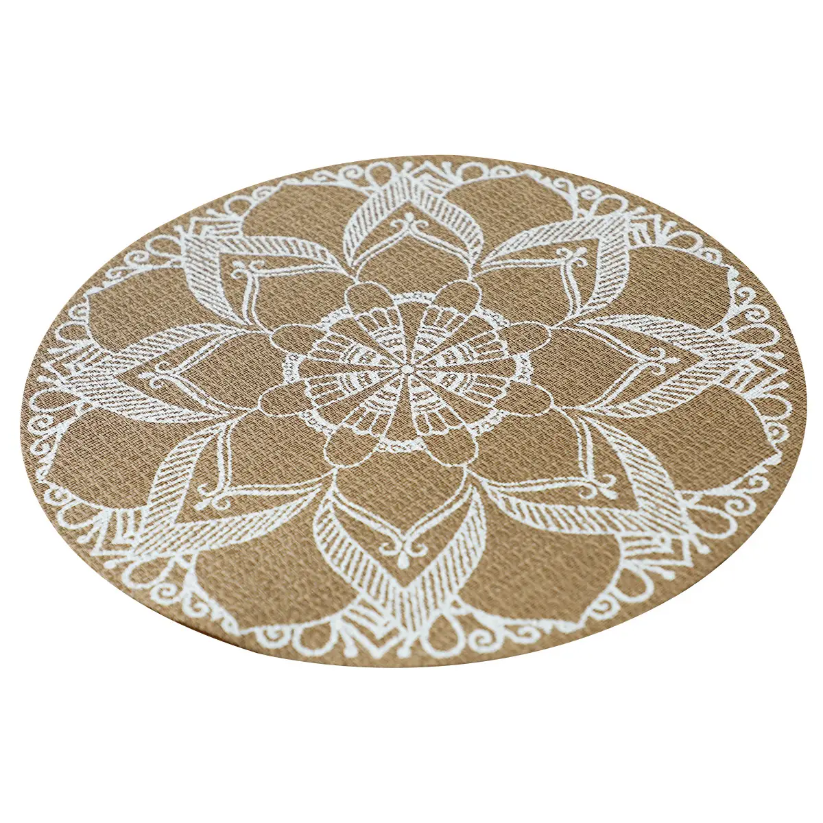 Modern Round Oil-Proof Dining Table Mat with Mandala Design - Image 11
