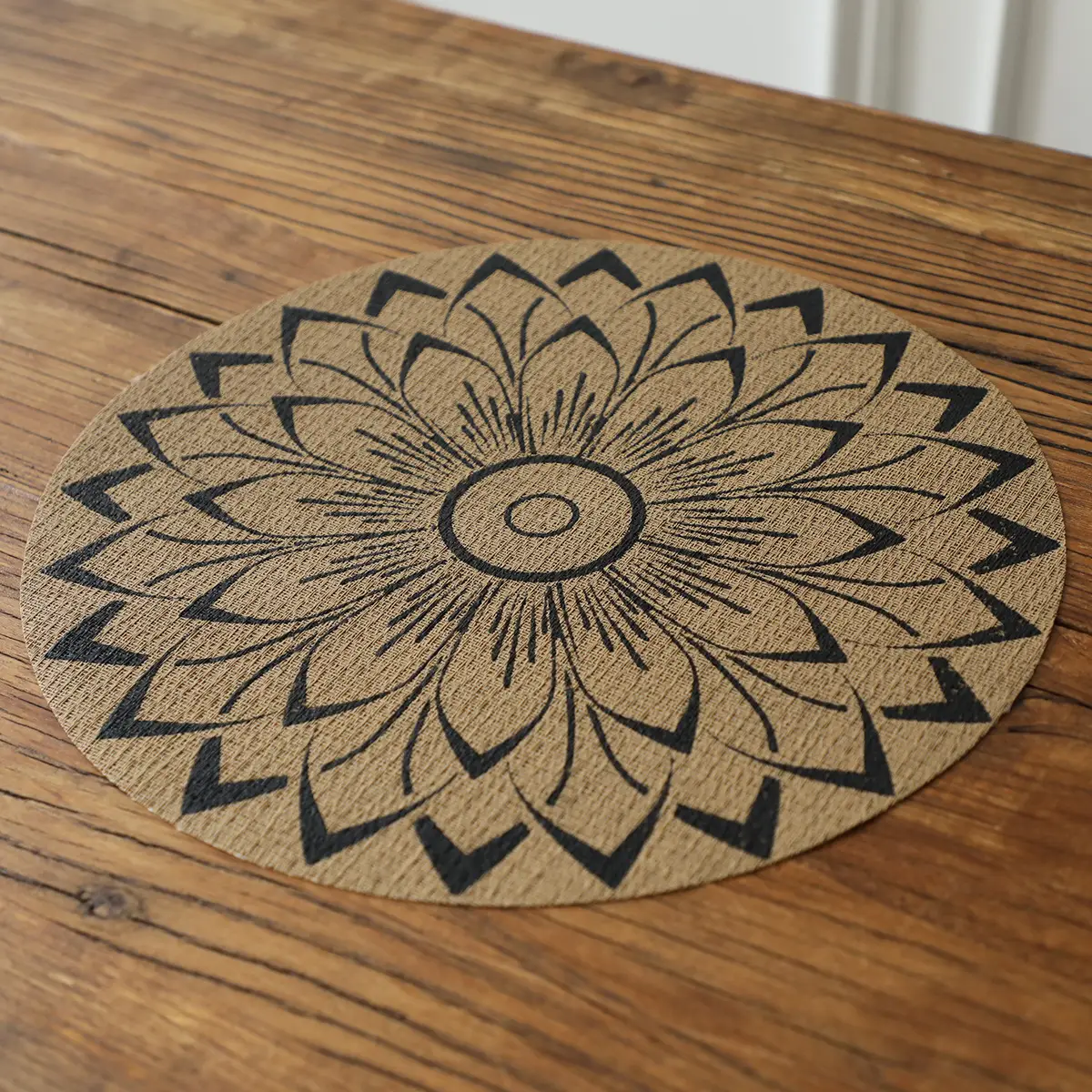 Modern Round Oil-Proof Dining Table Mat with Mandala Design - Image 6