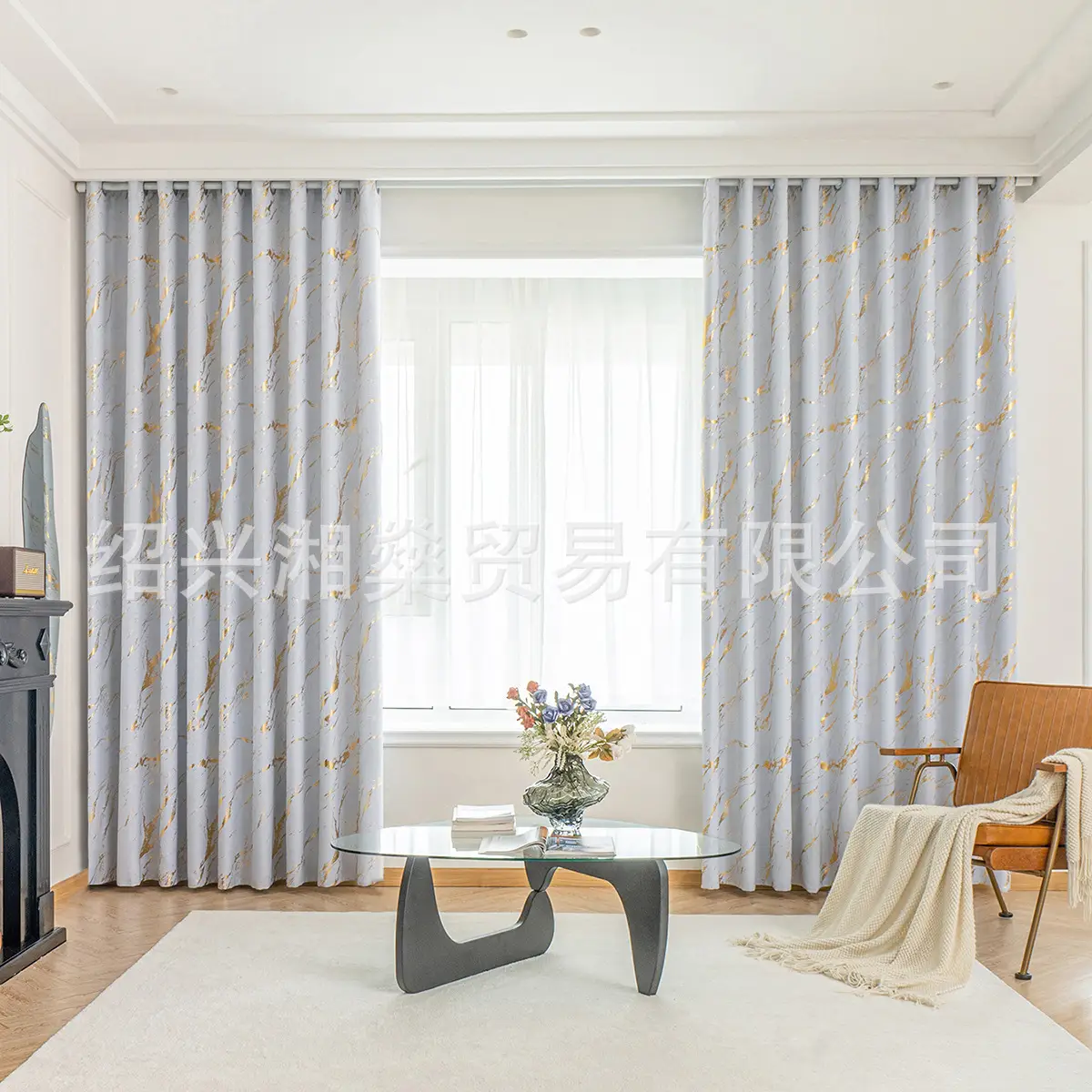 Modern Marble Curtain for Living Room & Bedroom High Shading - Image 3