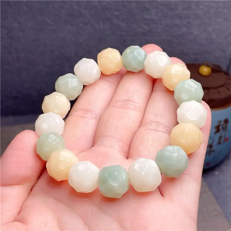 Men Women Bodhi Root Carved Bracelet Multi Treasure Color — feature 5