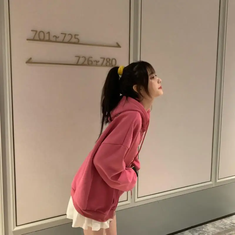 Women Velvet Hoodie Sweatshirt Pink 2025 — feature 15