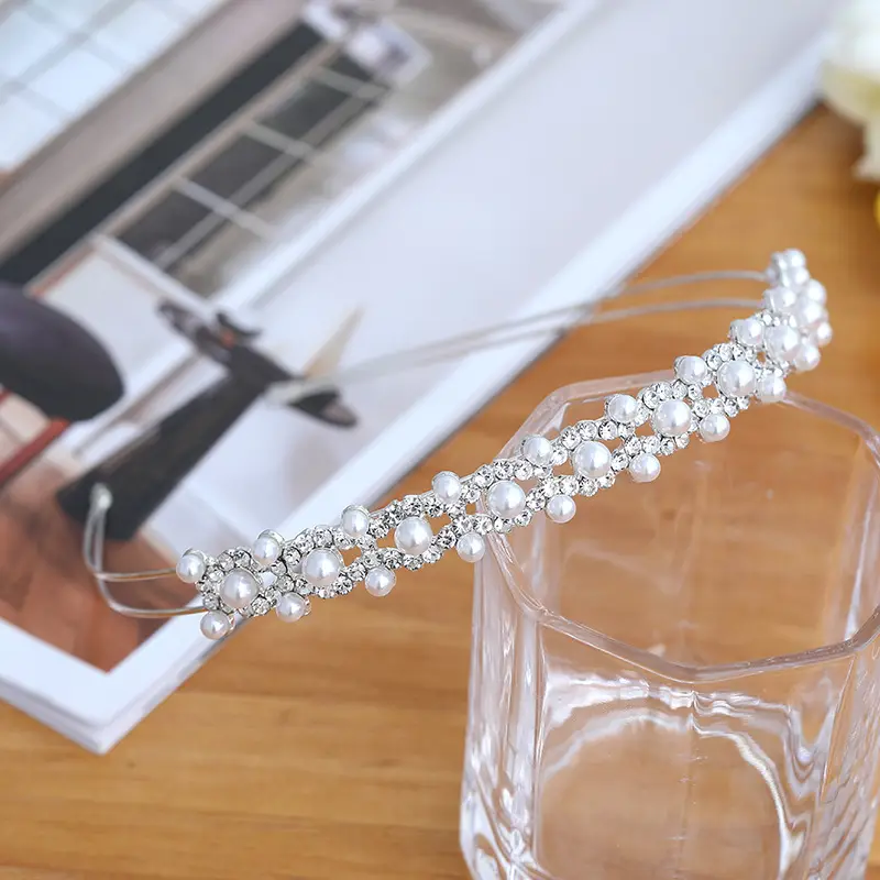 Silver Rhinestone Hair Hoop for Bridesmaids & Weddings - Image 3