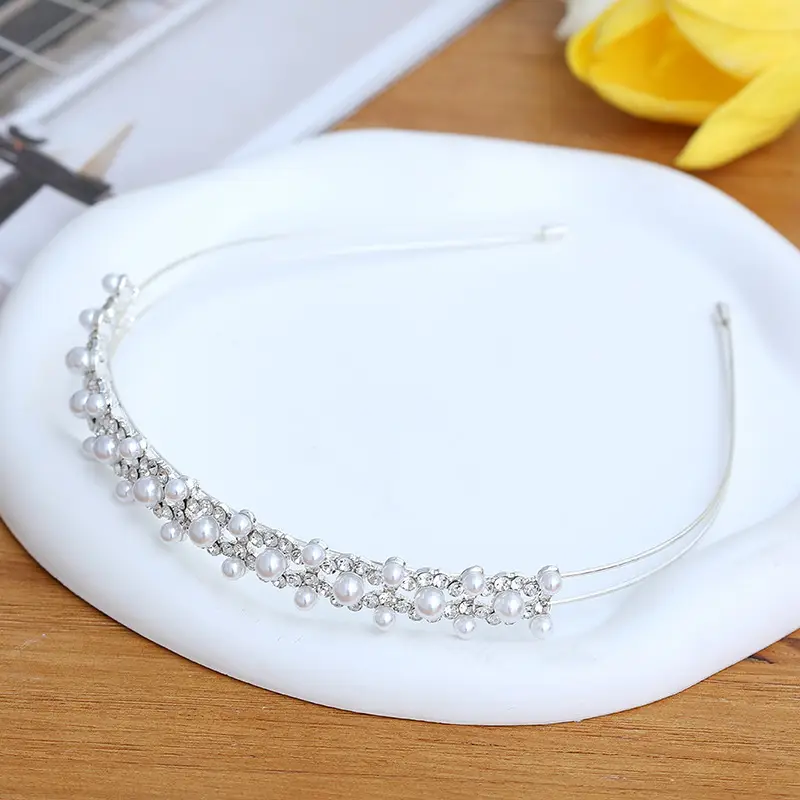 Silver Rhinestone Hair Hoop for Bridesmaids & Weddings - Image 4