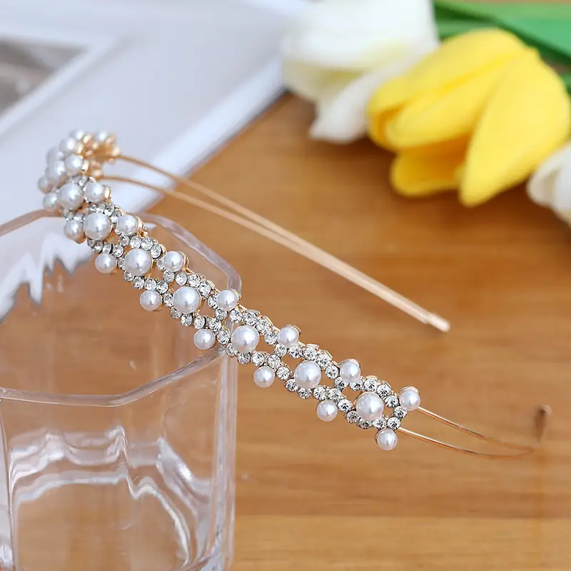 Silver Rhinestone Hair Hoop for Bridesmaids & Weddings - Image 2