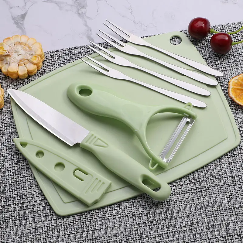 Pink Fruit Knife Set for Students Peeling Melon Knife - Image 13