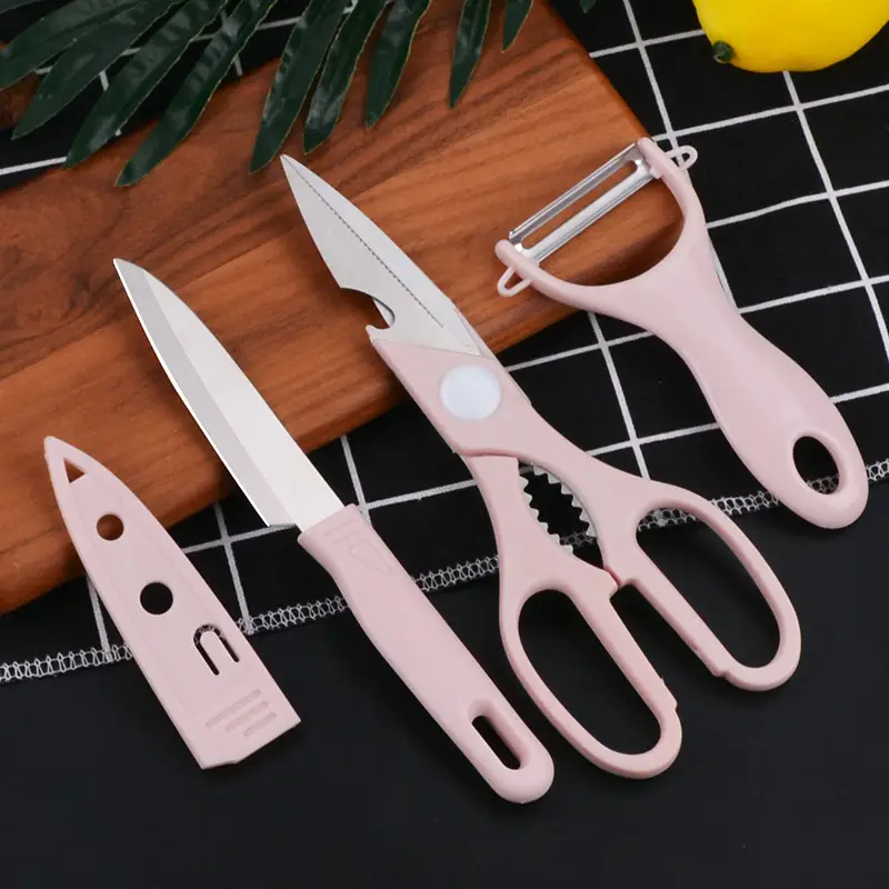 Pink Fruit Knife Set for Students Peeling Melon Knife - Image 6