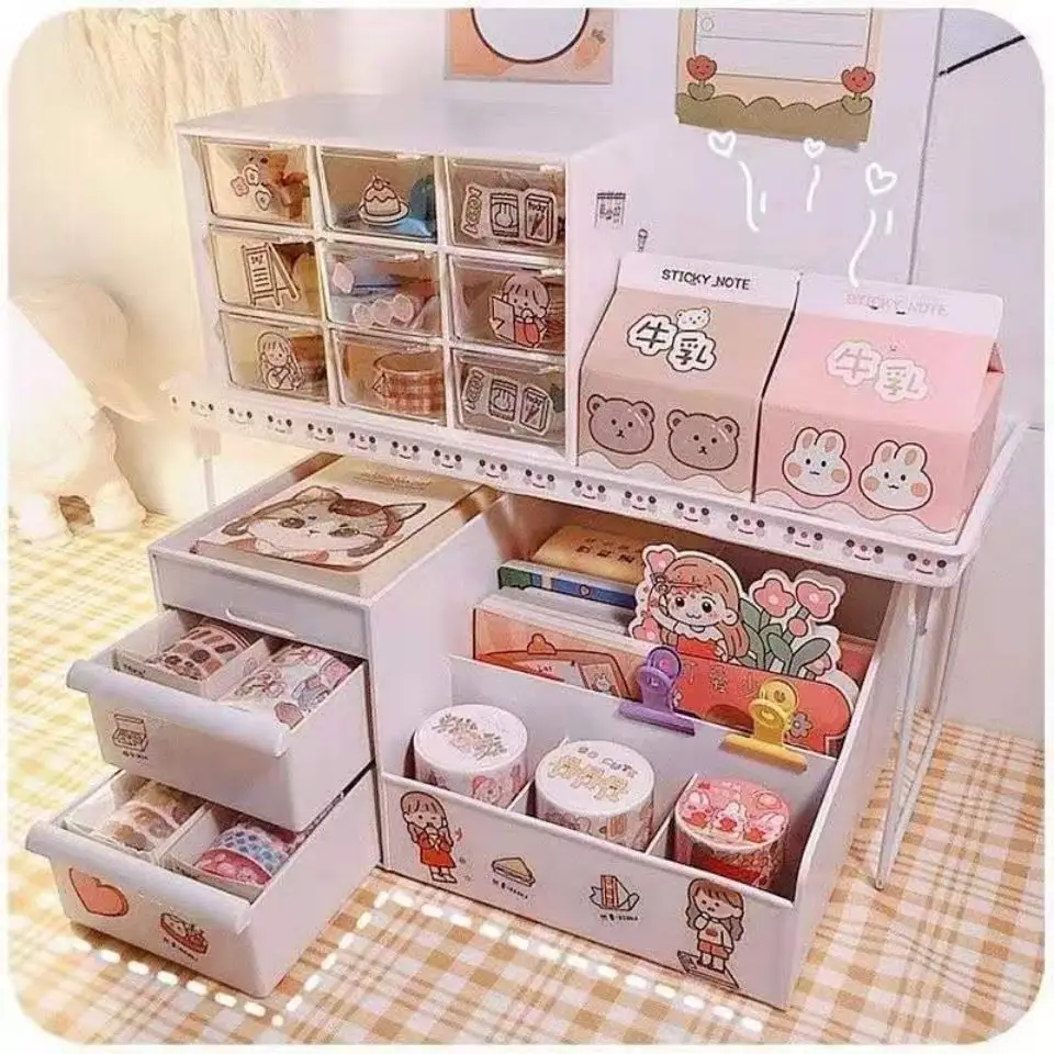 Kids Desk Storage Basket with Drawstring Drawer — feature 3