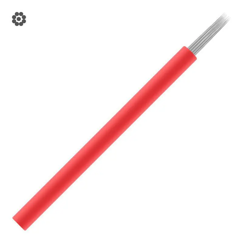 Tattoo Red Needle Fog Eyebrow Tattoo Supplies Semi-manual Round 3 Round 5 Niling Mist Needle Tattoo Tools Other Beauty - Image 6