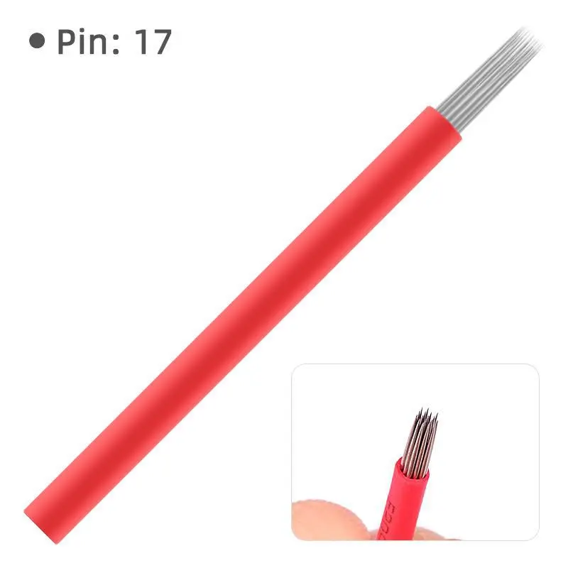 Tattoo Red Needle Fog Eyebrow Tattoo Supplies Semi-manual Round 3 Round 5 Niling Mist Needle Tattoo Tools Other Beauty - Image 7