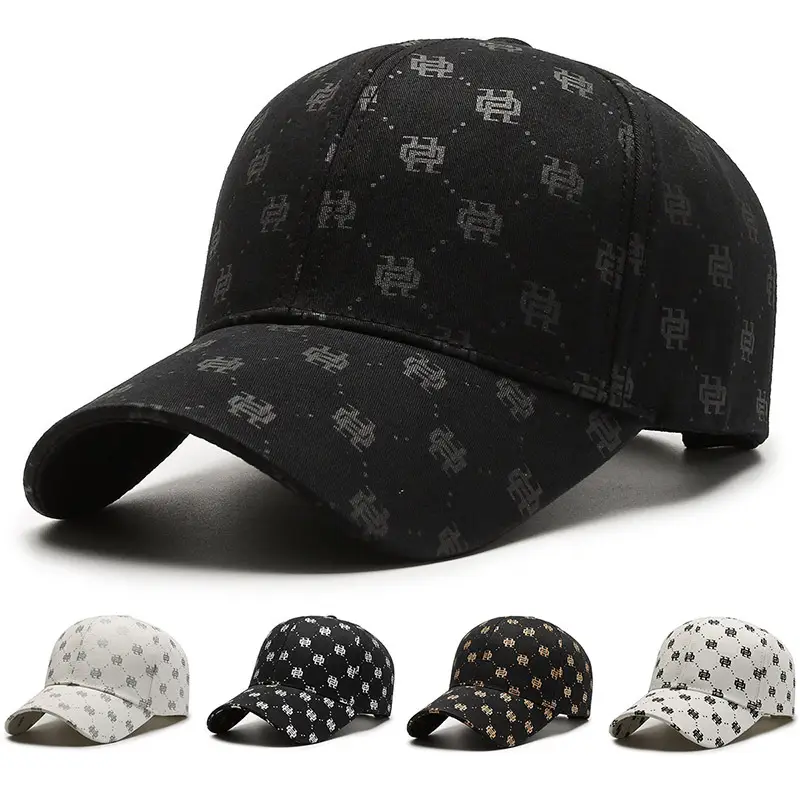 Women Korean Style Black Printed Baseball Cap - Image 6