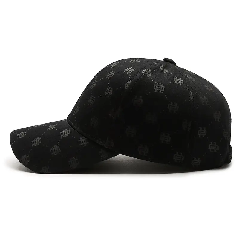 Women Korean Style Black Printed Baseball Cap - Image 7