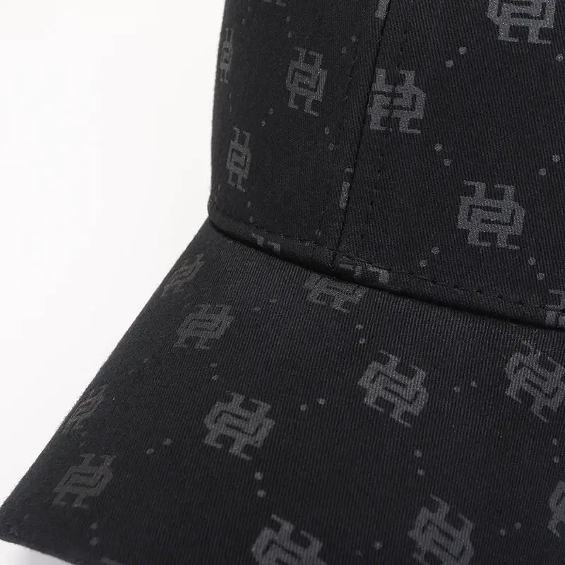 Women Korean Style Black Printed Baseball Cap - Image 8
