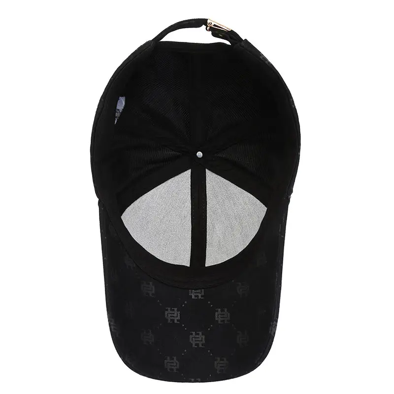Women Korean Style Black Printed Baseball Cap - Image 9