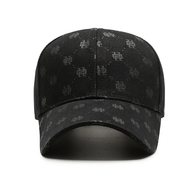 Women Korean Style Black Printed Baseball Cap - Image 10
