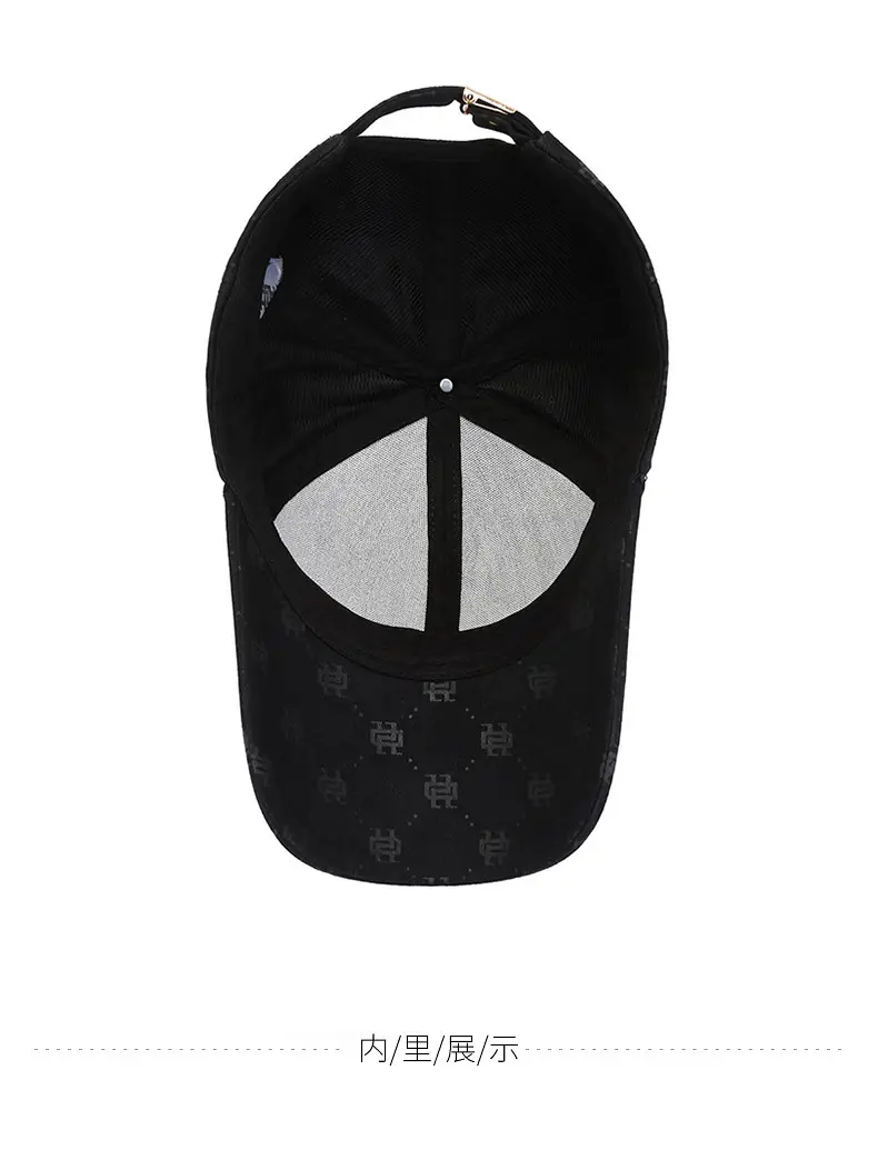 Women Korean Style Black Printed Baseball Cap — feature 10