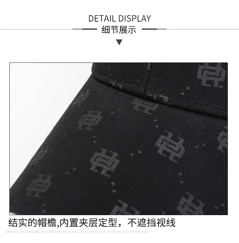 Women Korean Style Black Printed Baseball Cap — feature 11