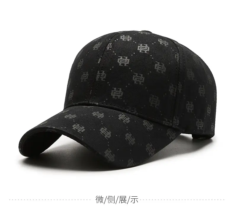 Women Korean Style Black Printed Baseball Cap — feature 6