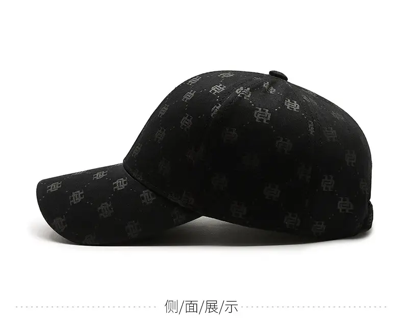 Women Korean Style Black Printed Baseball Cap — feature 7