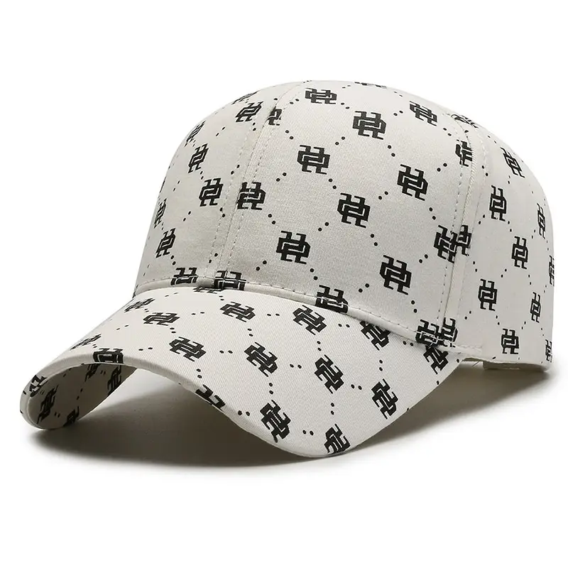 Women Korean Style Black Printed Baseball Cap - Image 5