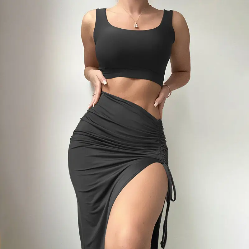 2-Piece Sexy Skirt Suit Brown Slim Fit 2025 - Image 5