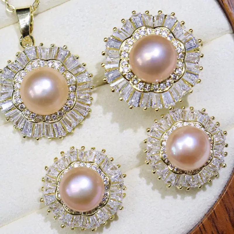 Zhuji Pearl Pendant Necklace Set for Women