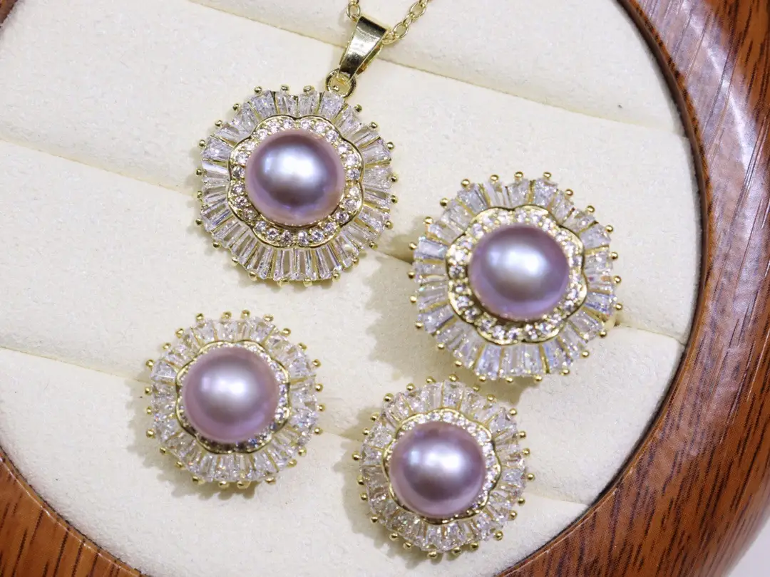 Zhuji Pearl Pendant Necklace Set for Women
