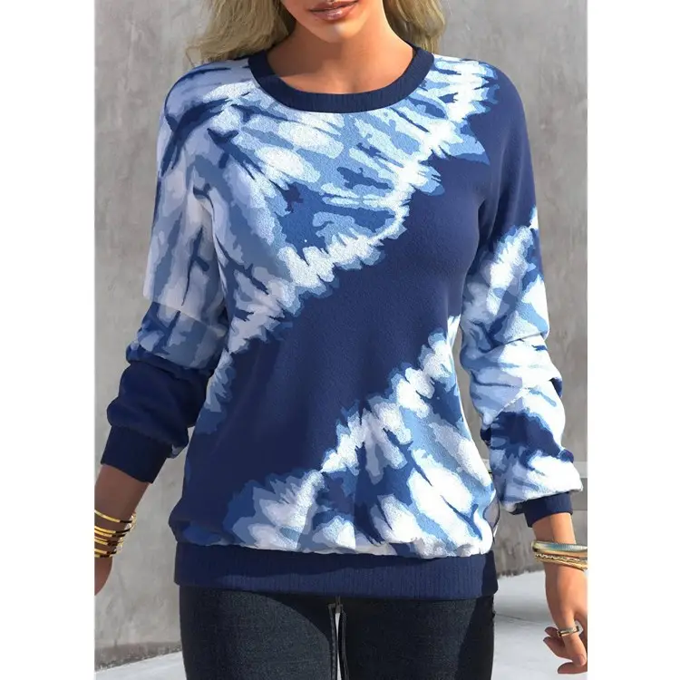 2022 Tie-Dye Women's Raglan Long Sleeve Sweatshirt - Image 13