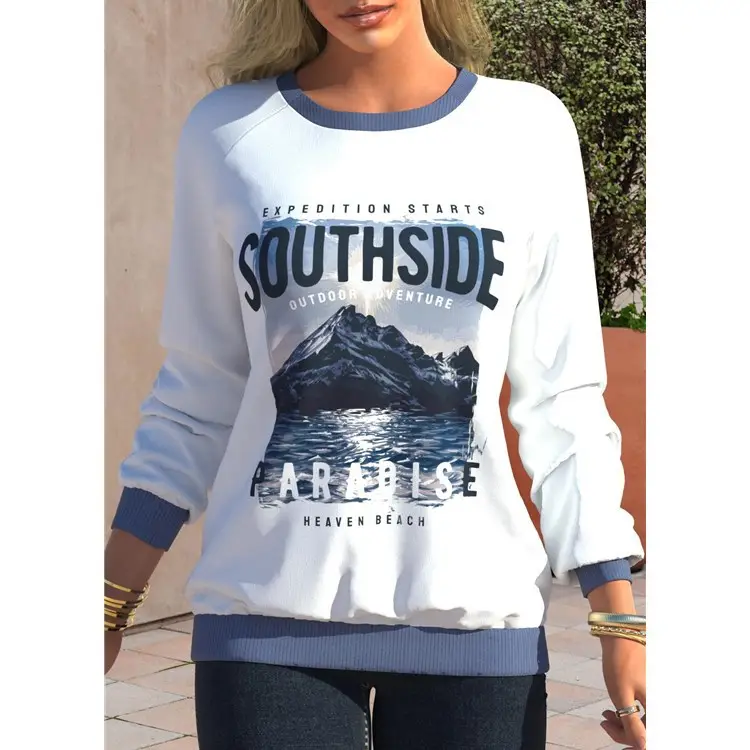 2022 Tie-Dye Women's Raglan Long Sleeve Sweatshirt - Image 2