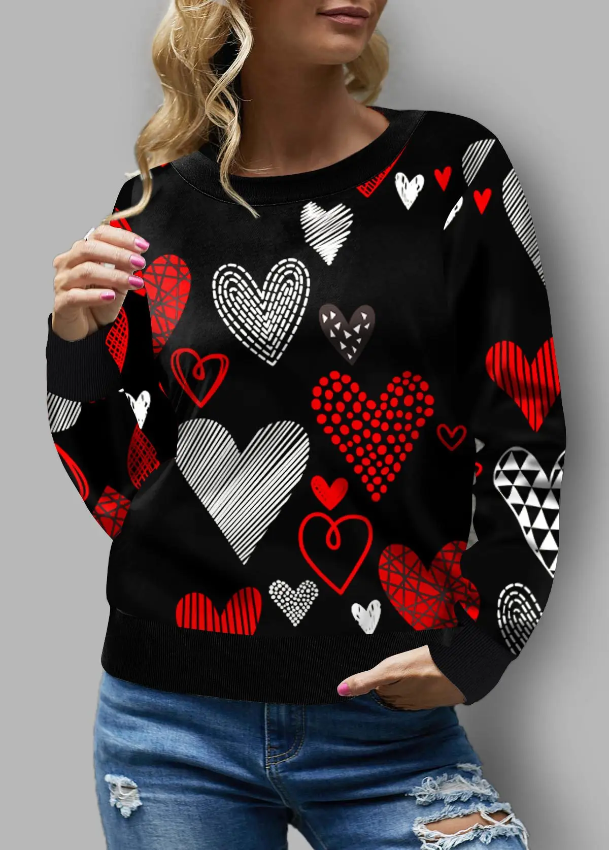 2022 Tie-Dye Women's Raglan Long Sleeve Sweatshirt - Image 7