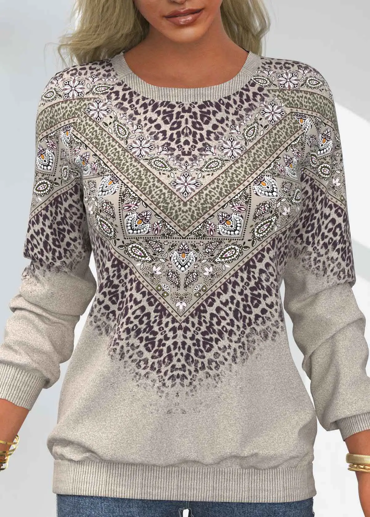 2022 Tie-Dye Women's Raglan Long Sleeve Sweatshirt - Image 9
