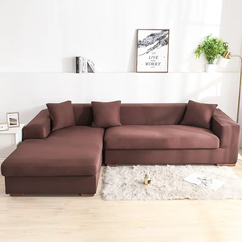 Milk Silk Elastic Sofa Cover All-inclusive High Weight - Image 2