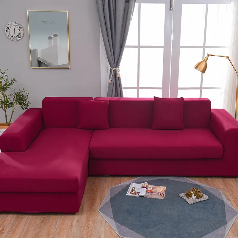 Milk Silk Elastic Sofa Cover All-inclusive High Weight - Image 5