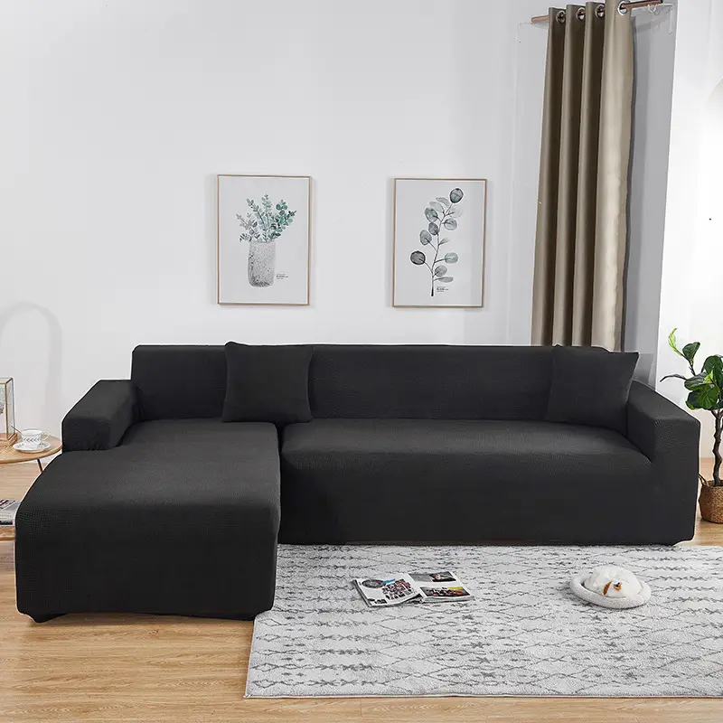 Waterproof Chaise Sofa Cover Black All Season - Image 12