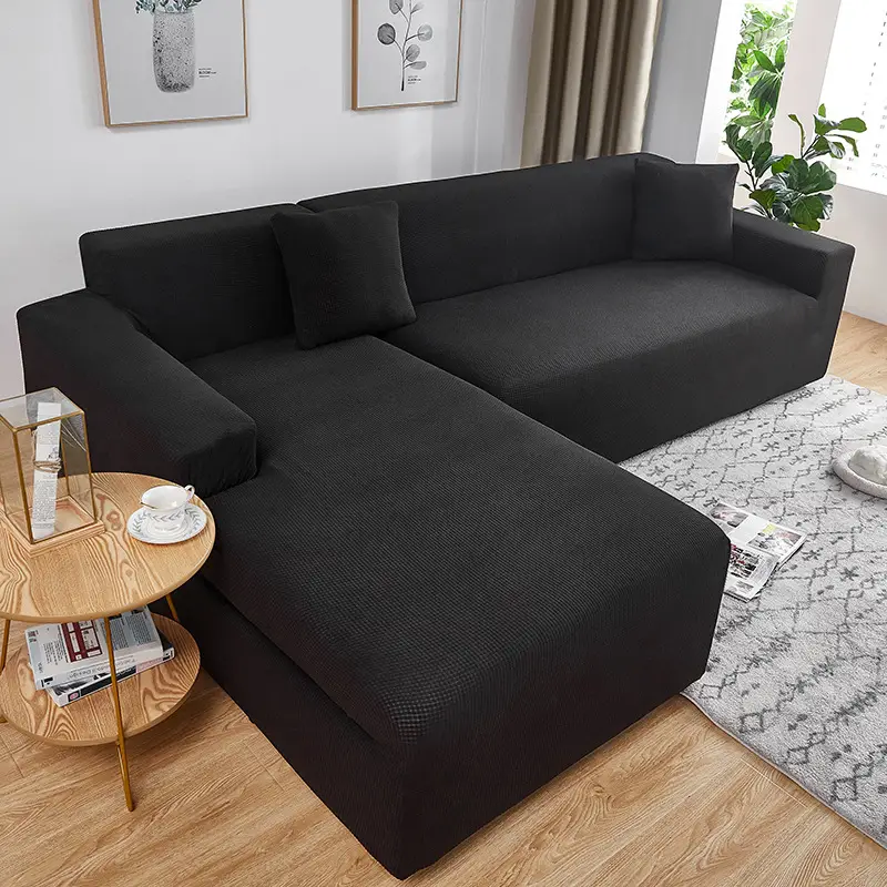 Waterproof Chaise Sofa Cover Black All Season - Image 13