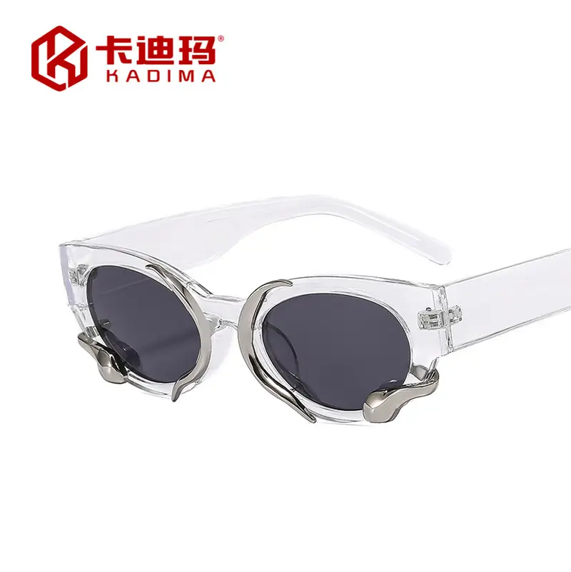 Jennie Same Style Sunglasses White French Style Retro New - Image 10