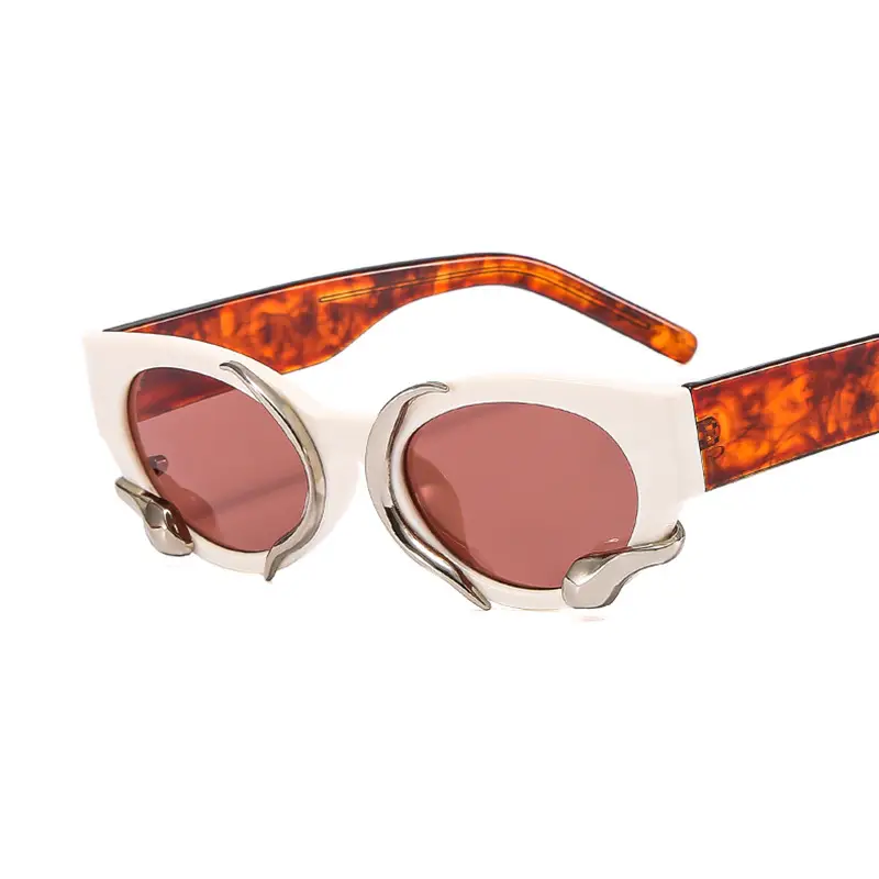 Jennie Same Style Sunglasses White French Style Retro New - Image 11