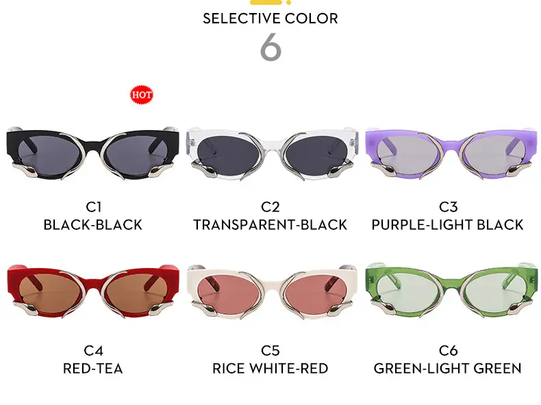 Jennie Same Style Sunglasses White French Style Retro New — feature 10