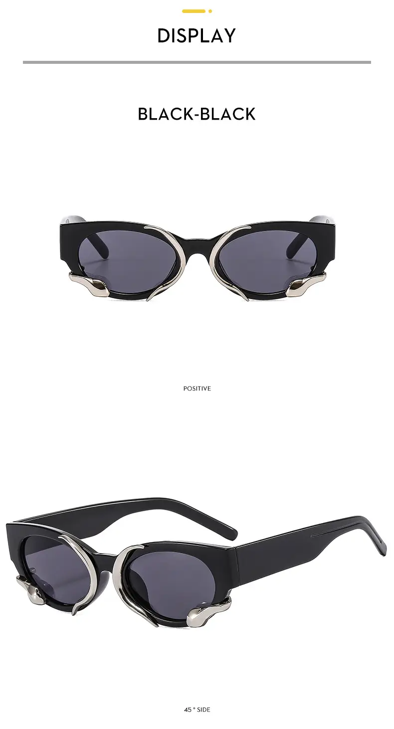 Jennie Same Style Sunglasses White French Style Retro New — feature 11
