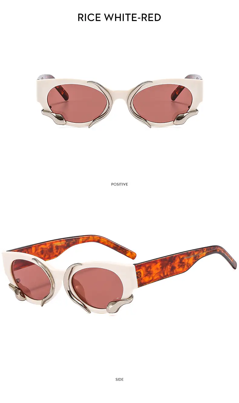 Jennie Same Style Sunglasses White French Style Retro New — feature 16