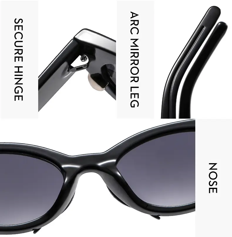 Jennie Same Style Sunglasses White French Style Retro New — feature 19