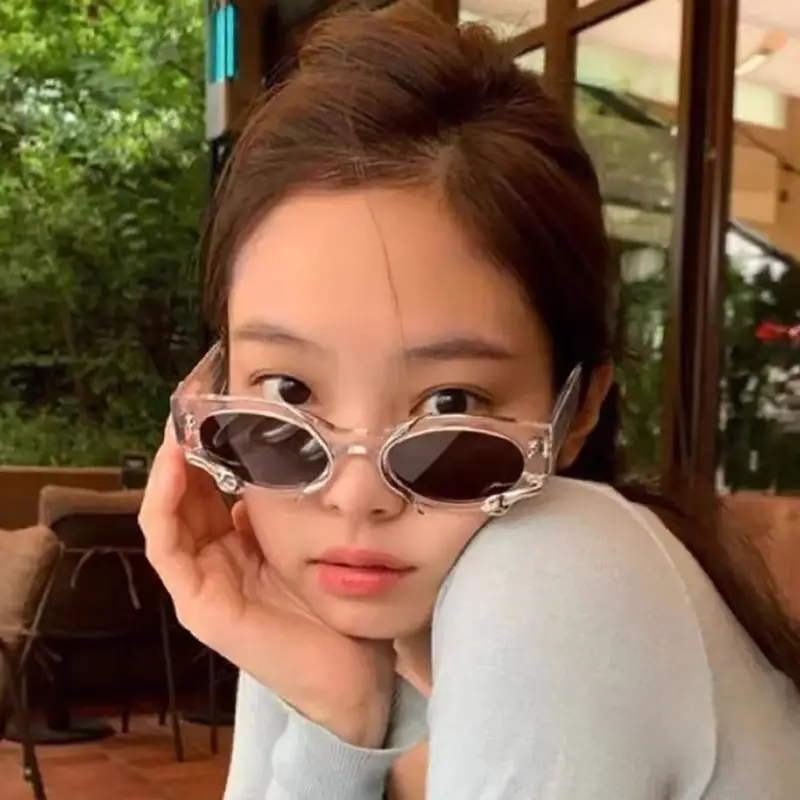 Jennie Same Style Sunglasses White French Style Retro New — feature 2