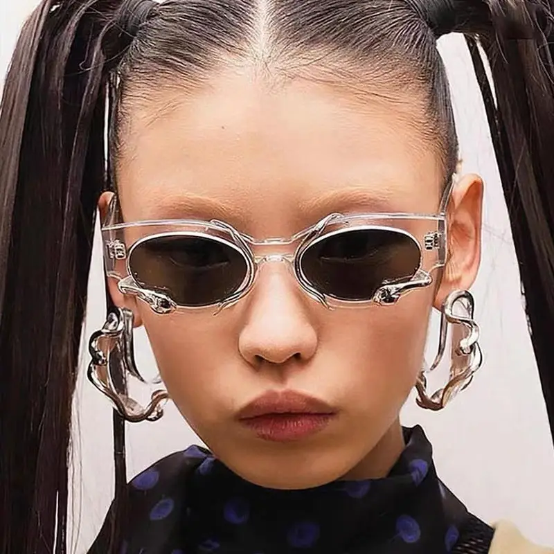 Jennie Same Style Sunglasses White French Style Retro New — feature 3